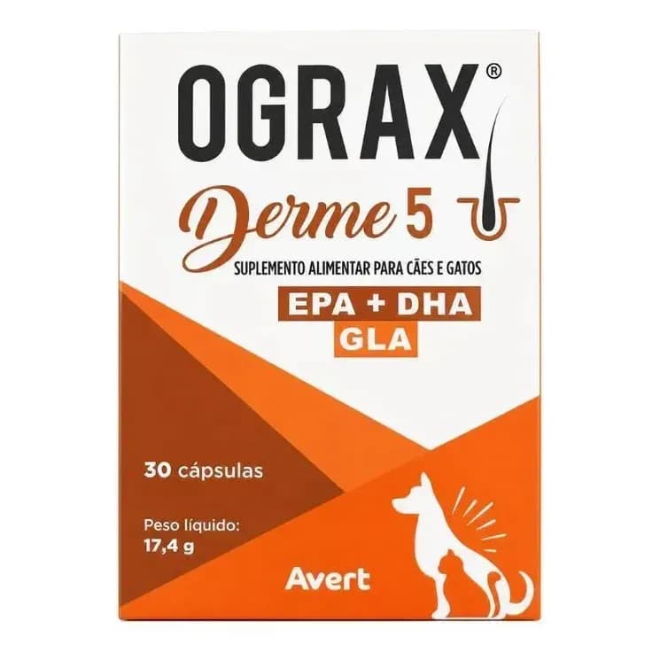 Ograx Derme 5 Omega 3 30 Cápsulas Suplemento