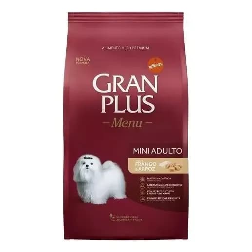 Ração Seca Gran Plus Cão Adulto Mini Frango Arroz 15kg