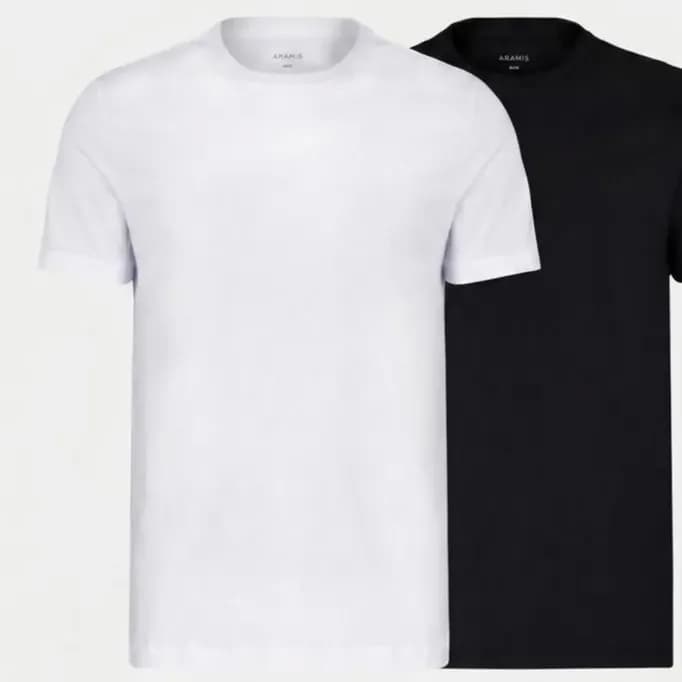Kit Aramis 2 Camisetas Comfort+ Preto E New Basic Branco Preto M