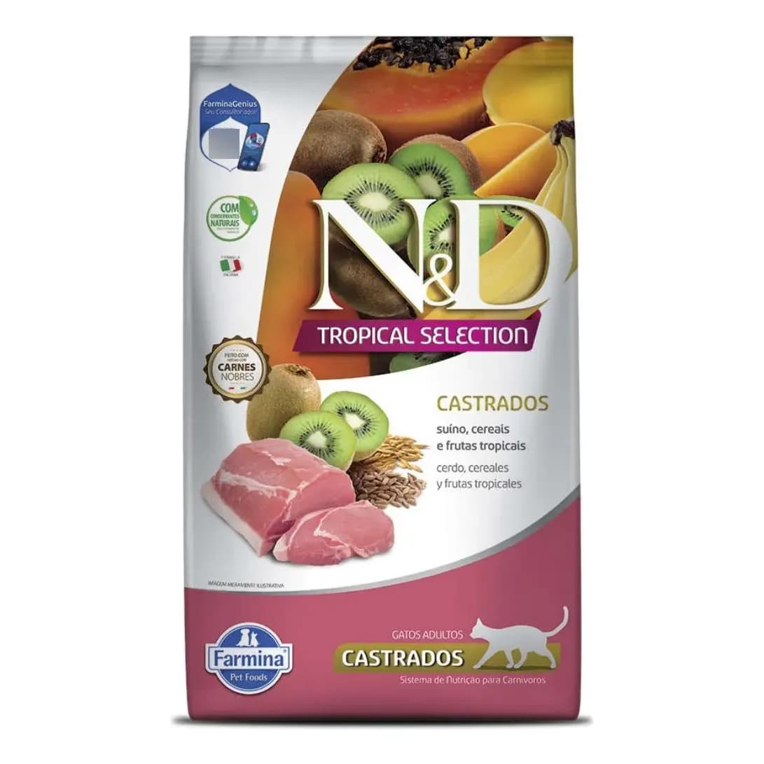 Ração Farmina N&d Tropical Gato Castrado Suíno 7kg