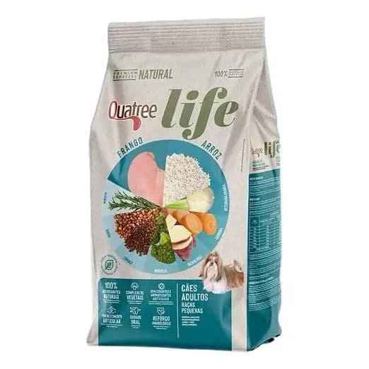 Ração Quatree Life Cães Adultos Raças Pequenas Frango e Arroz 3kg