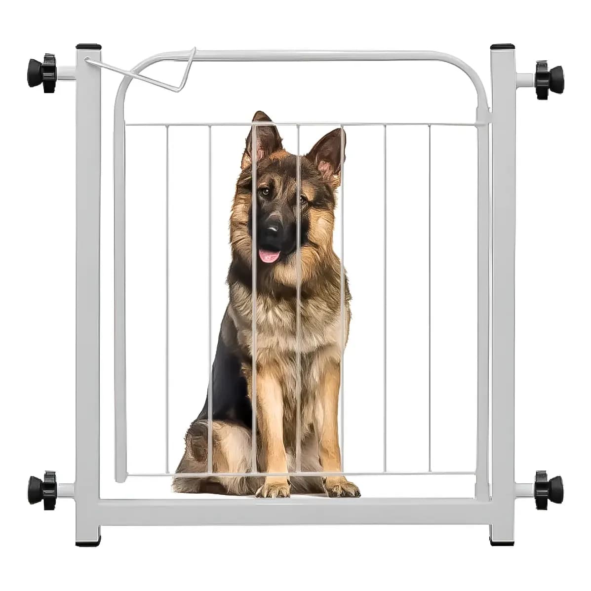 Grade Portão Proteção Pet Cachorro Porta 68 A 83cm Branco Branco