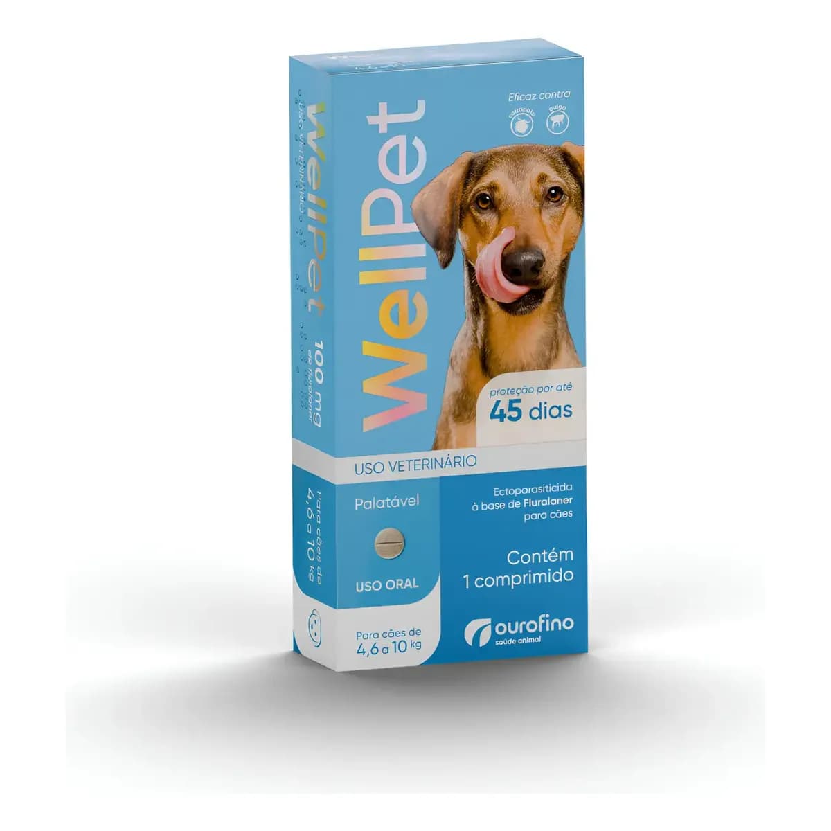 Ourofino Wellpet Pulgas/Carrapatos Cães de 4,6 A 10 Kg