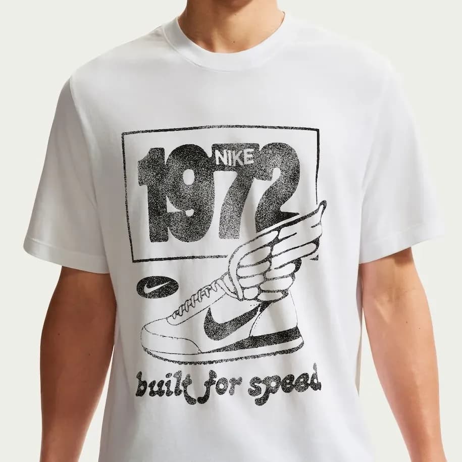 Camiseta Dri-fit Nike Run Dna Masculina Branco/preto M