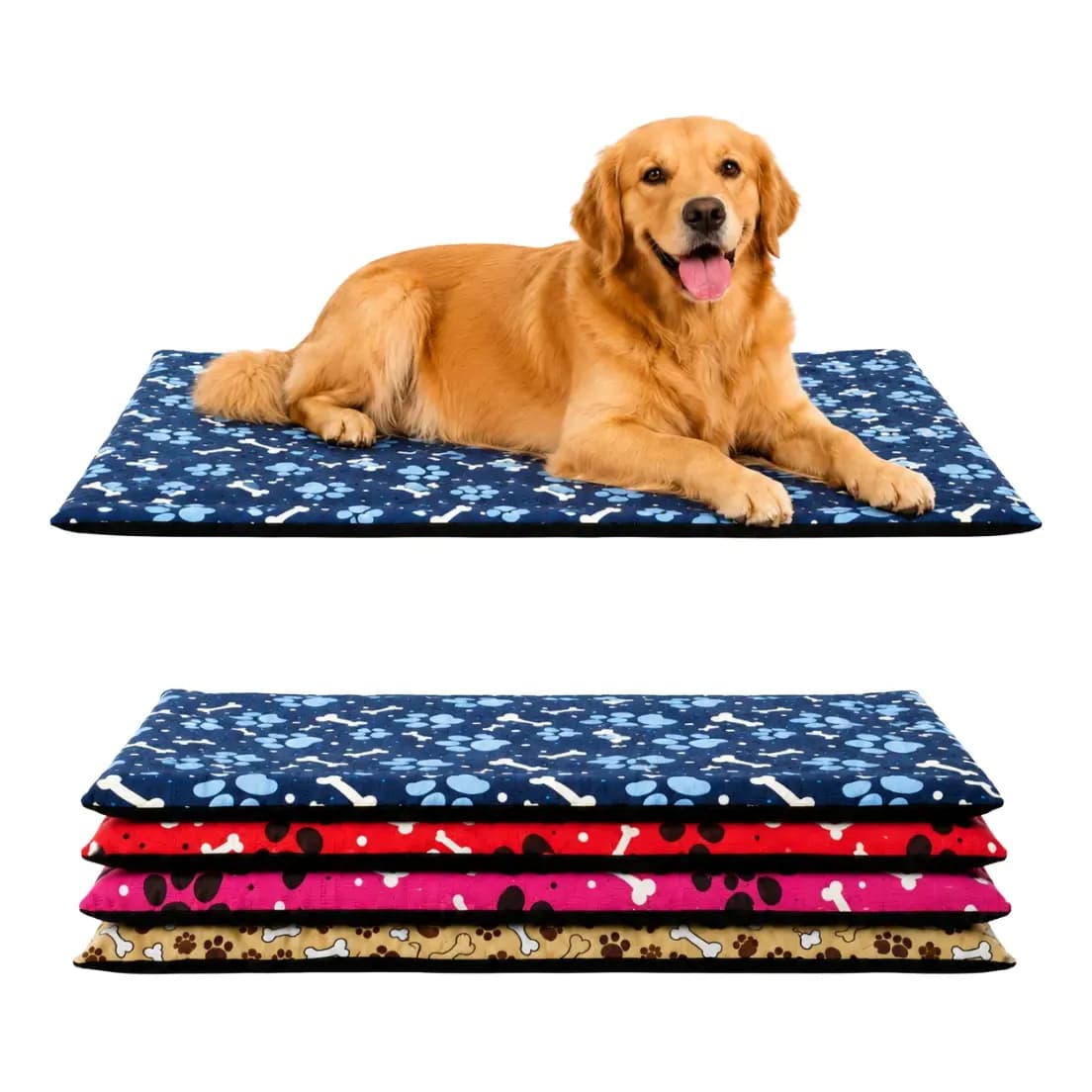 Caminha Pet Colchonete Slim Cachorro E Gato Modelo Simples G Azul G