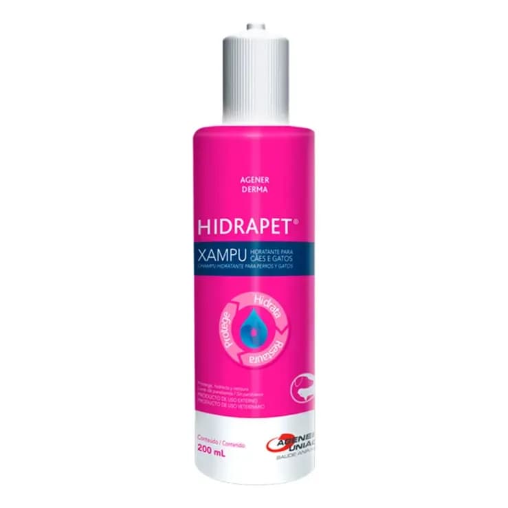 Xampu Hidratante 200ml Hidrapet Agener União Cão Gato Tipos