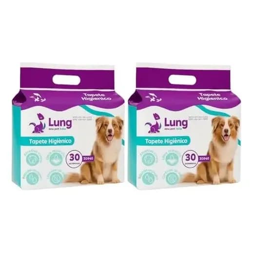 Kit 2 Pacotes Tapete Higiênico 50x60cm 30un Super Econômico Cachorro Pet