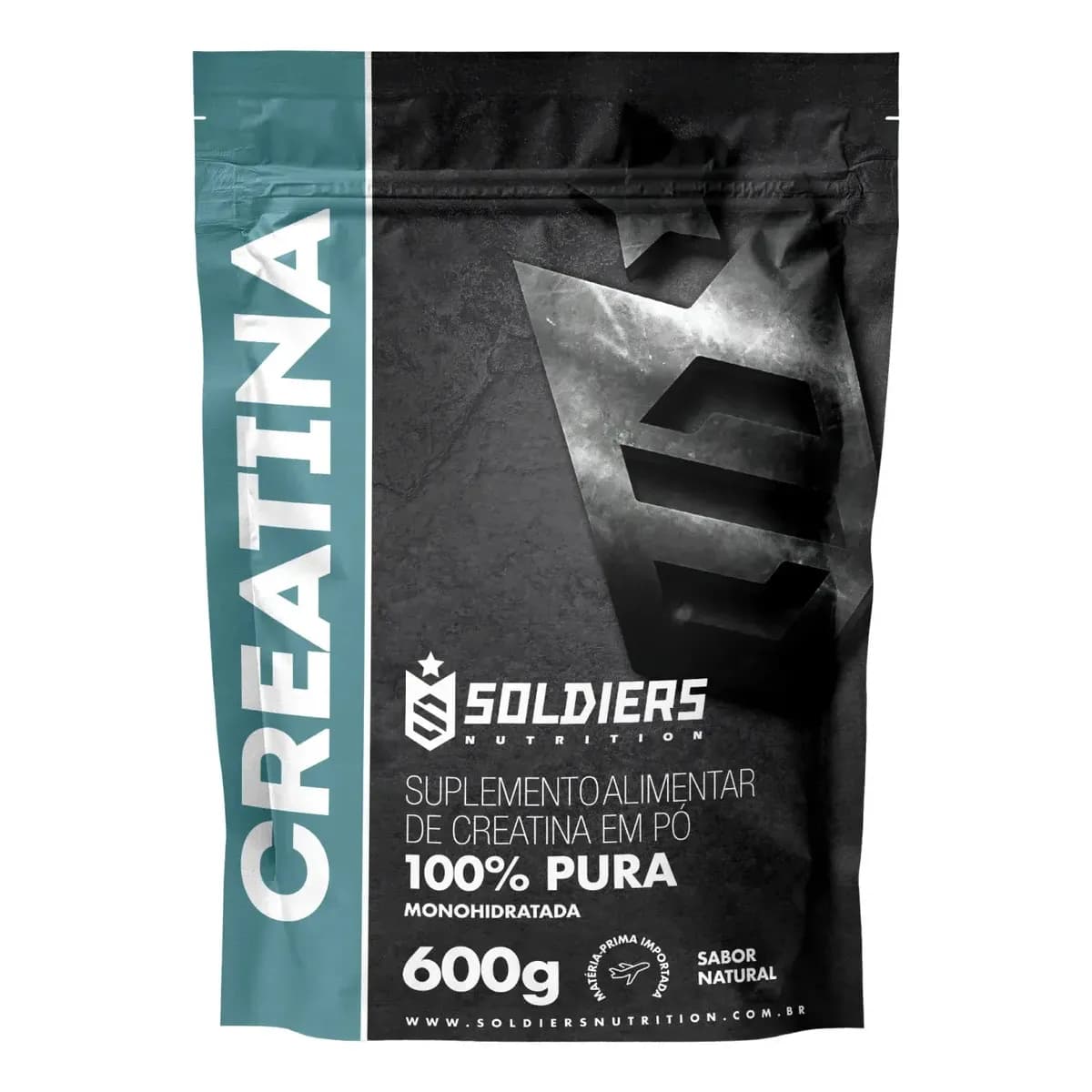 Creatina Soldiers Nutrition em pó Sem sabor x 600g