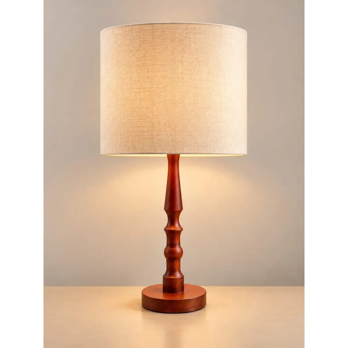 Elias Home Abajur Esculpido De Tomada 47cm Esculpido Cilindrico 1 Un Creme 127/220v