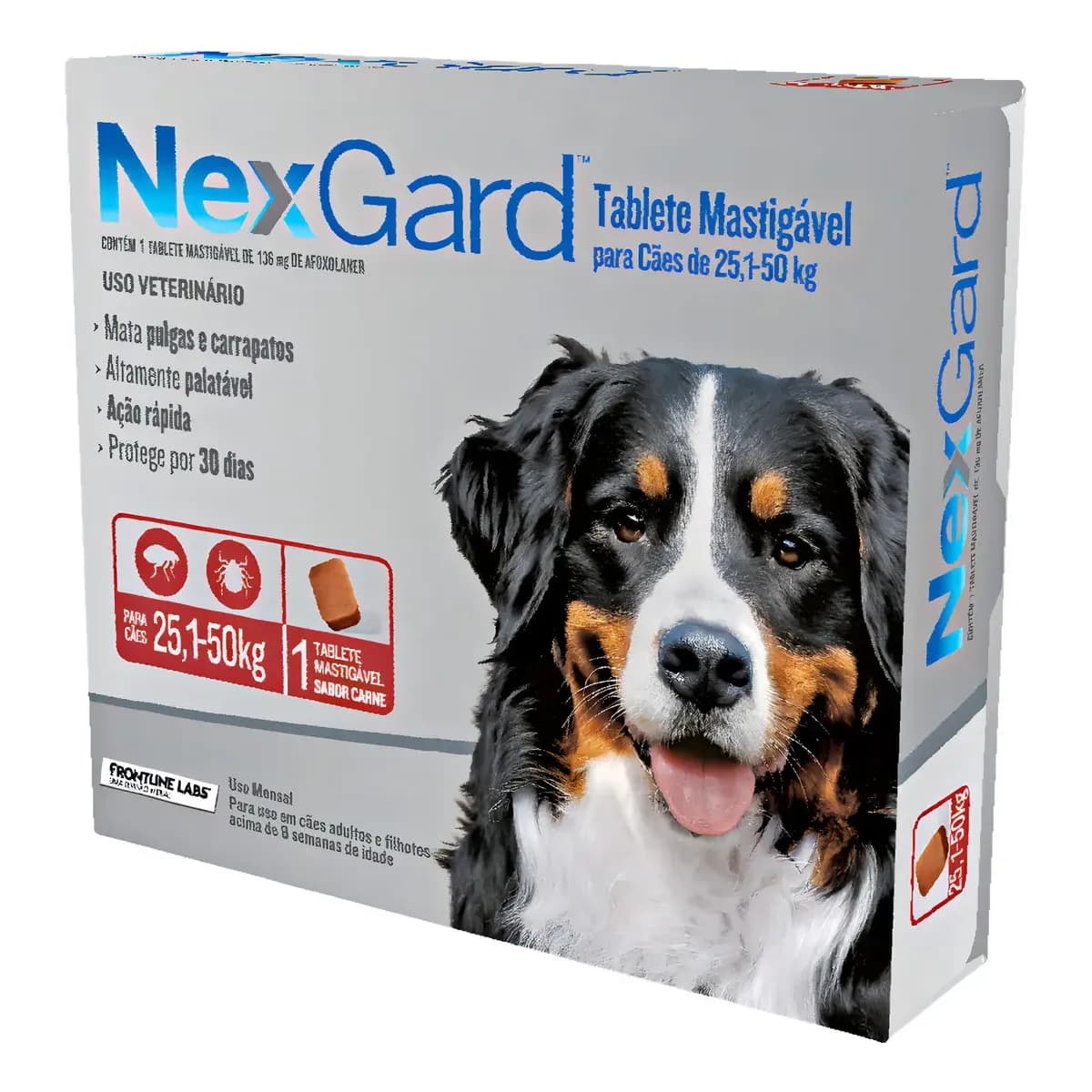 Comprimido NexGard Anti Pulgas e Carrapatos Cães 25,1-50kg 1 Tablete