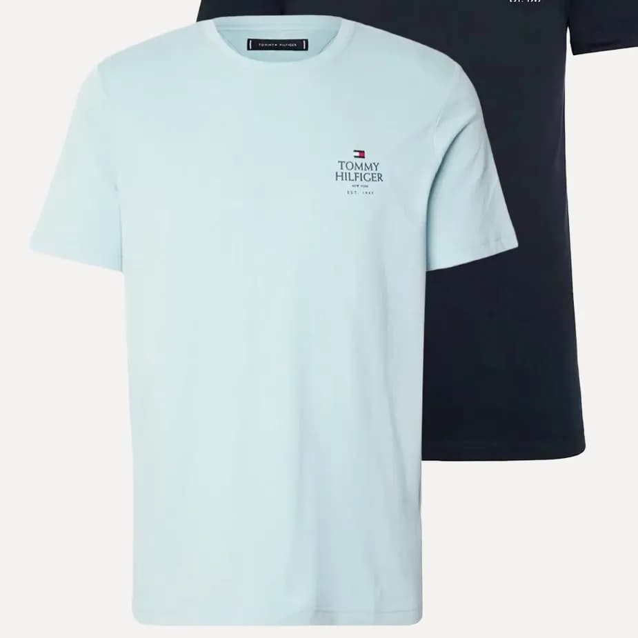 Kit Camisetas Tommy Hilfiger Love Azul Marinho/azul Claro Azul Marinho/azul Claro L/g