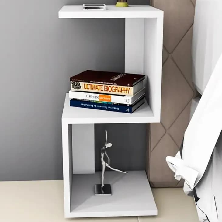 Mesa De Cabeceira Criado Nicho Mesinha Quarto Amsterdã Mudo Branco