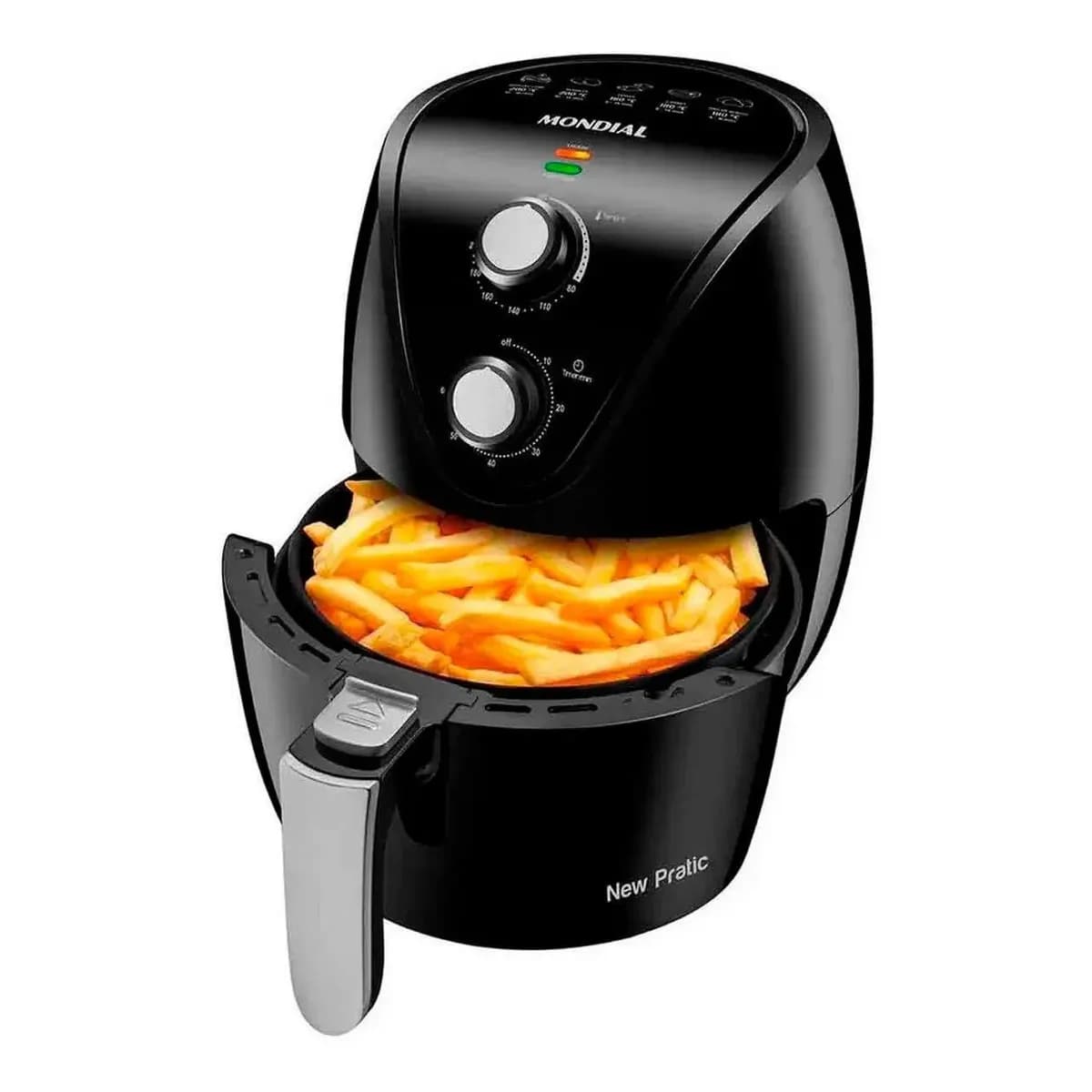 Air Fryer Fritadeira Eletrica Mondial +saude 1500w 3,5l Cor Preto