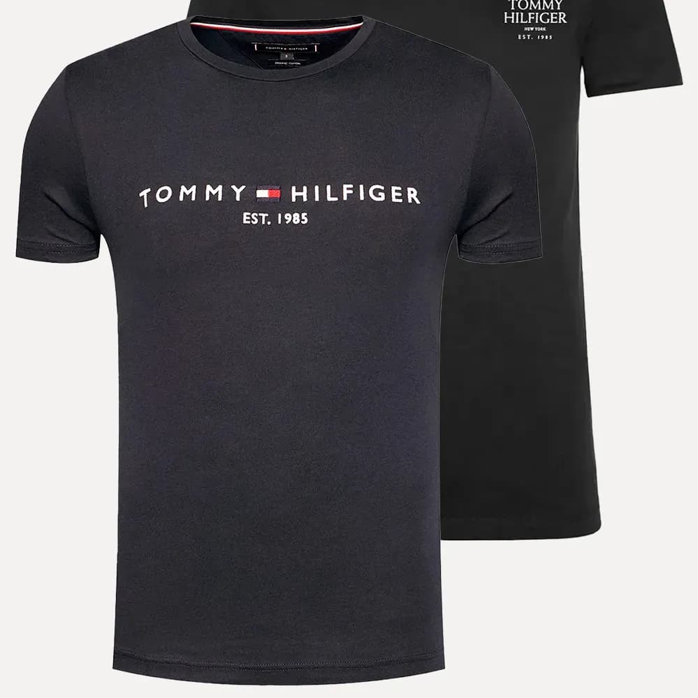 Kit Camisetas Tommy Hilfiger Core/stack Azul Marinho/preta Azul Marinho/preta S/p