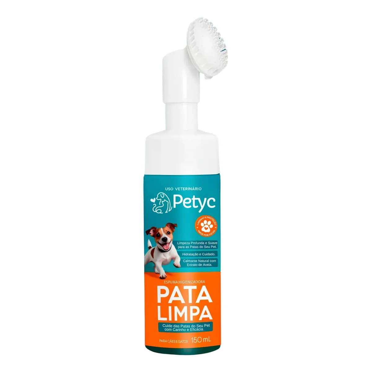 Limpa Patas Espuma Petyc 150ml Para Cães Gatos Higienizador