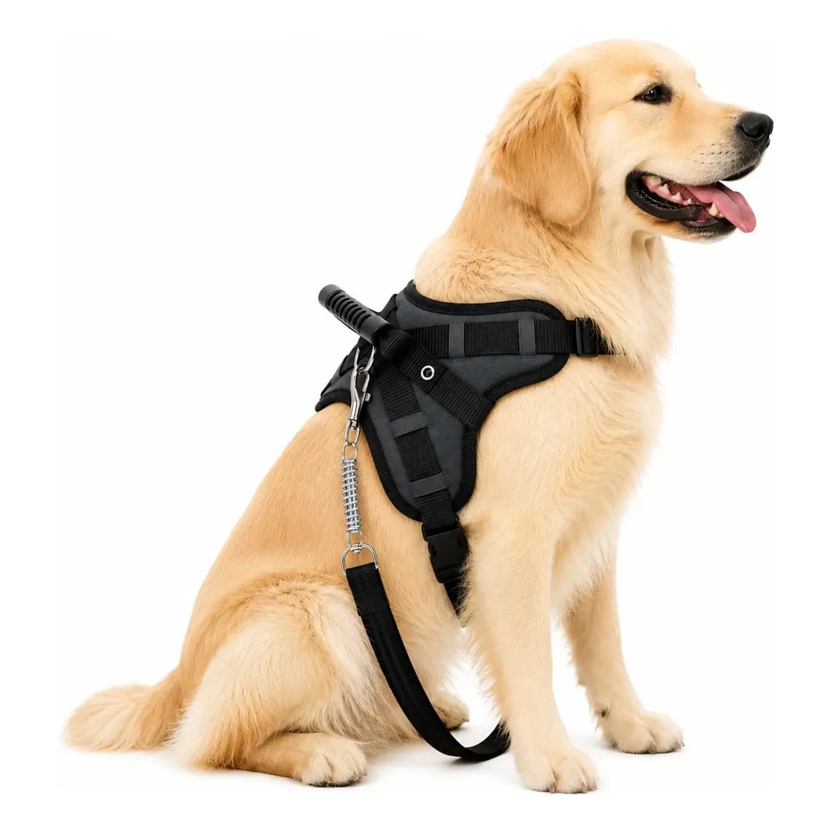Coleira Peitoral Guia Cachorros Cães Medio E Grande Porte Preto M