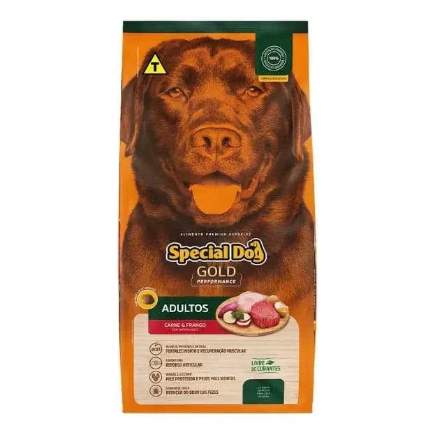 Ração Special Dog Gold Frango E Carne Cães Adultos 10 Kg
