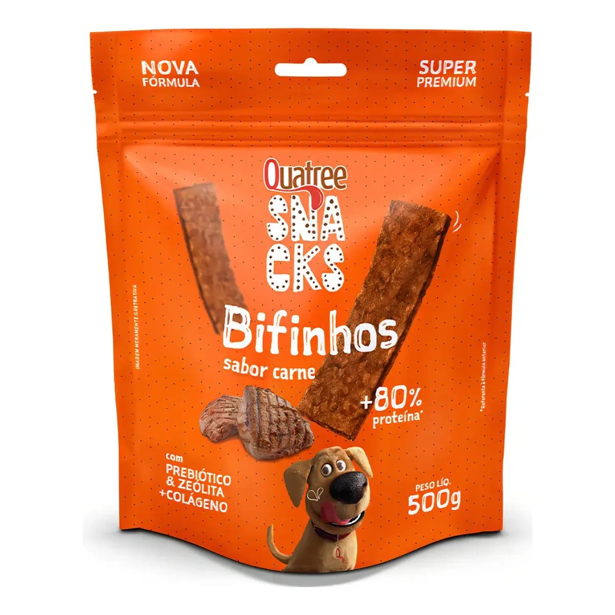 Quatree Snacks Bifinho Sabor Carne 500g