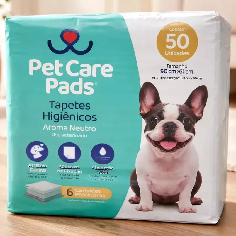 Tapete Higiênico Pet Care Pads Neutro 90x60 Com 50u Unidades Neutro