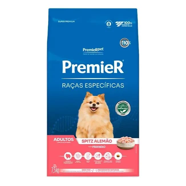 Ração Premier Super Premium Spitz Alemão Adulto 7,5kg