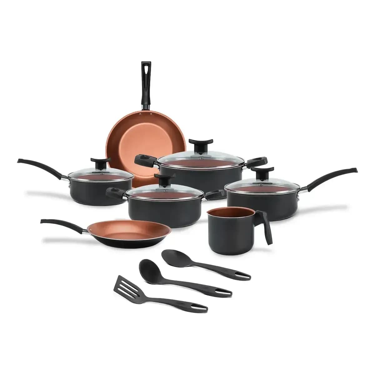 Jogo De Panelas Brinox 10 Peças Ceramic Life Floria Topázio