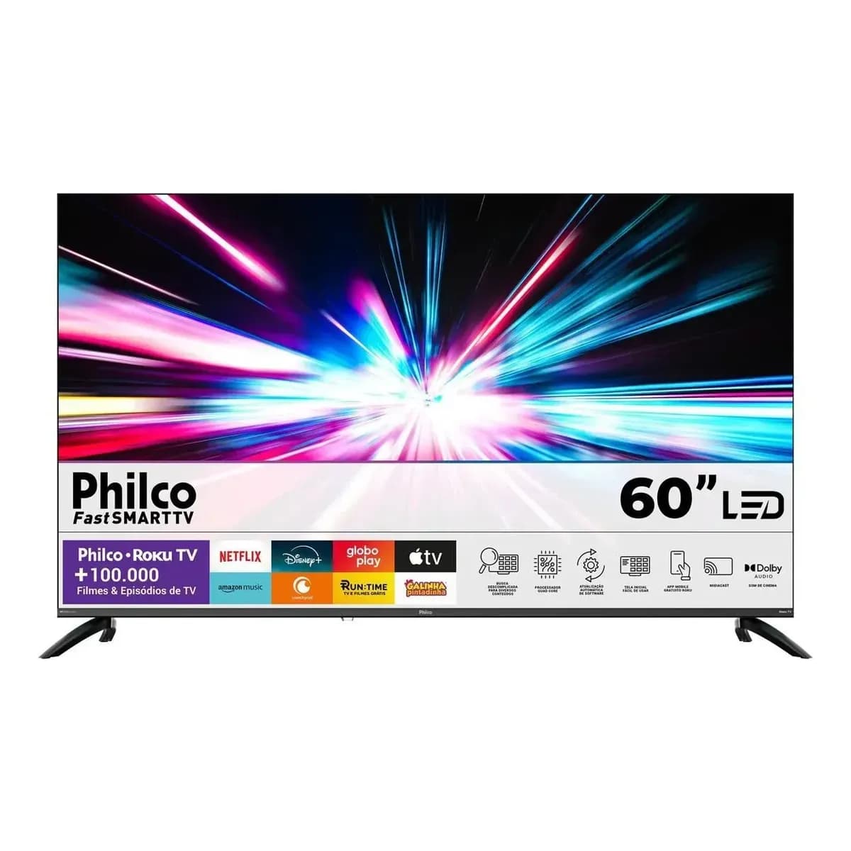 Smart Tv Philco 60  P60crb 4k Uhd Led Roku Dolby Audio Wi-fi