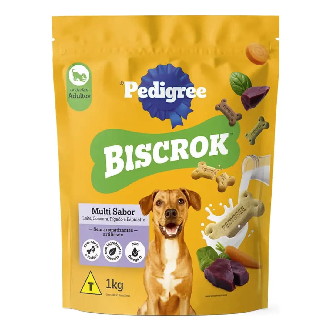 Pedigree Biscrok Petisco para Cachorro Adulto Multi Sabor 1kg