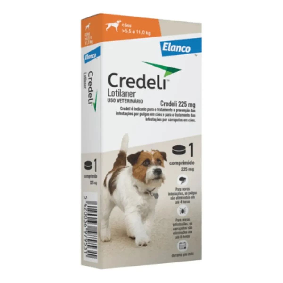 Antipulgas Credeli Cães 5,5 a 11 Kg Comprimido Carrapatos Pulgas