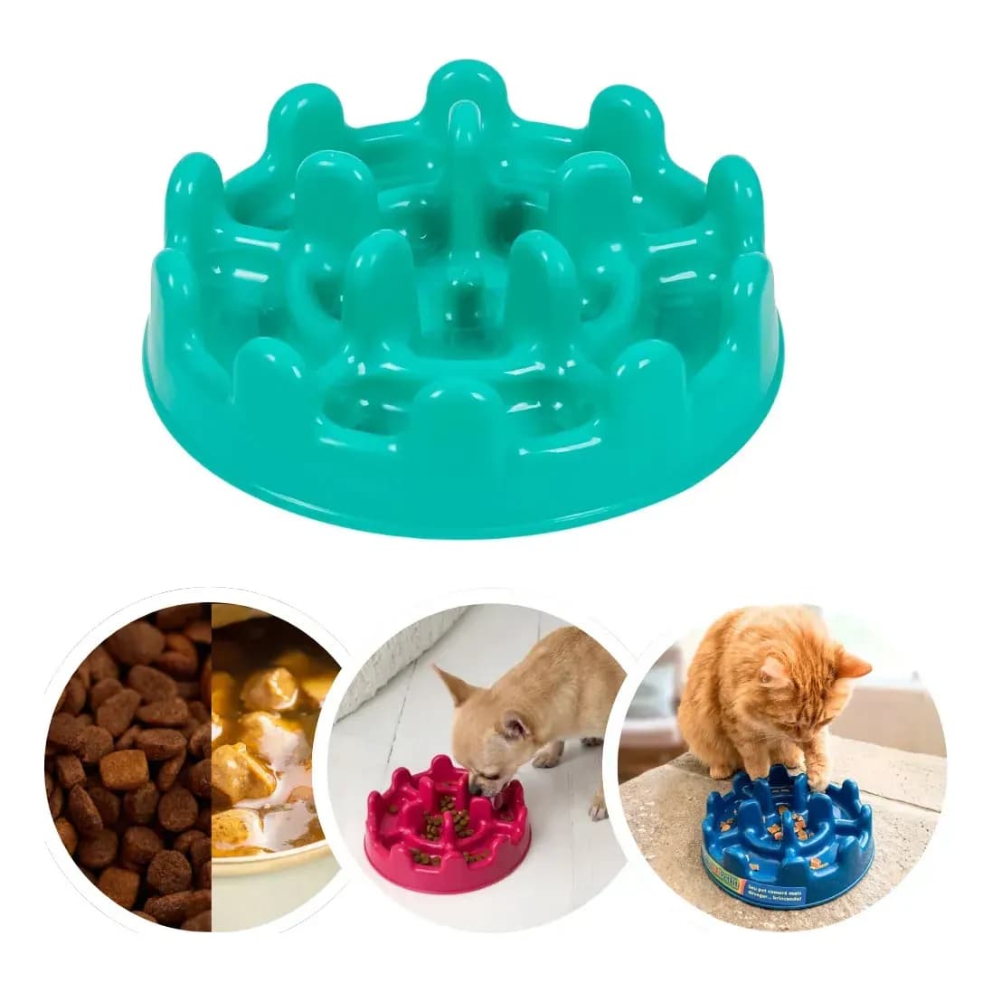 Comedouro Lento Cachorro E Gatos Mini Pet Fit Pet Games