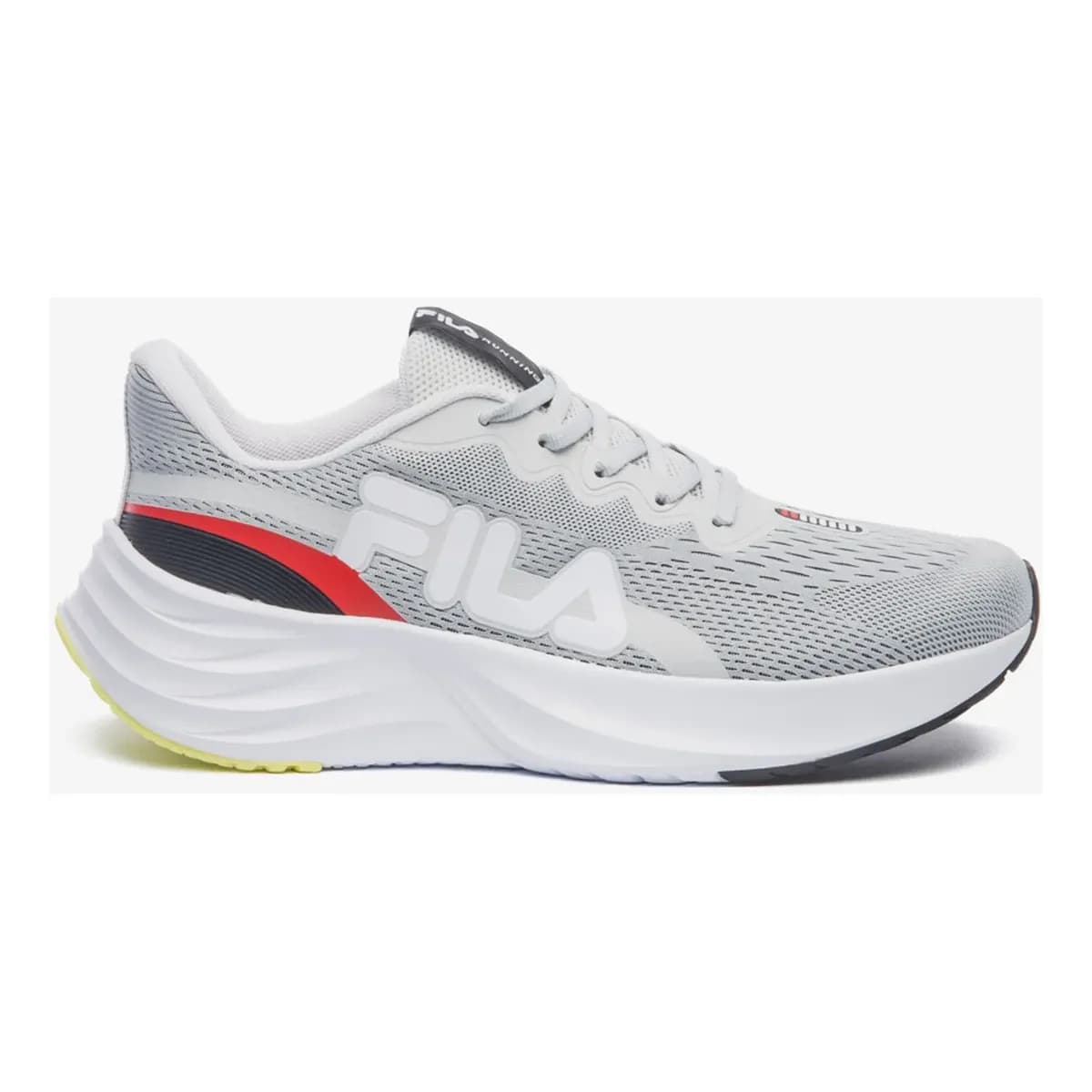 Tênis Fila Masculino Racer Comet 2 Esportivo Corrida Treino Cinza Gelo/vermelho/preto Geométrico 38 Br