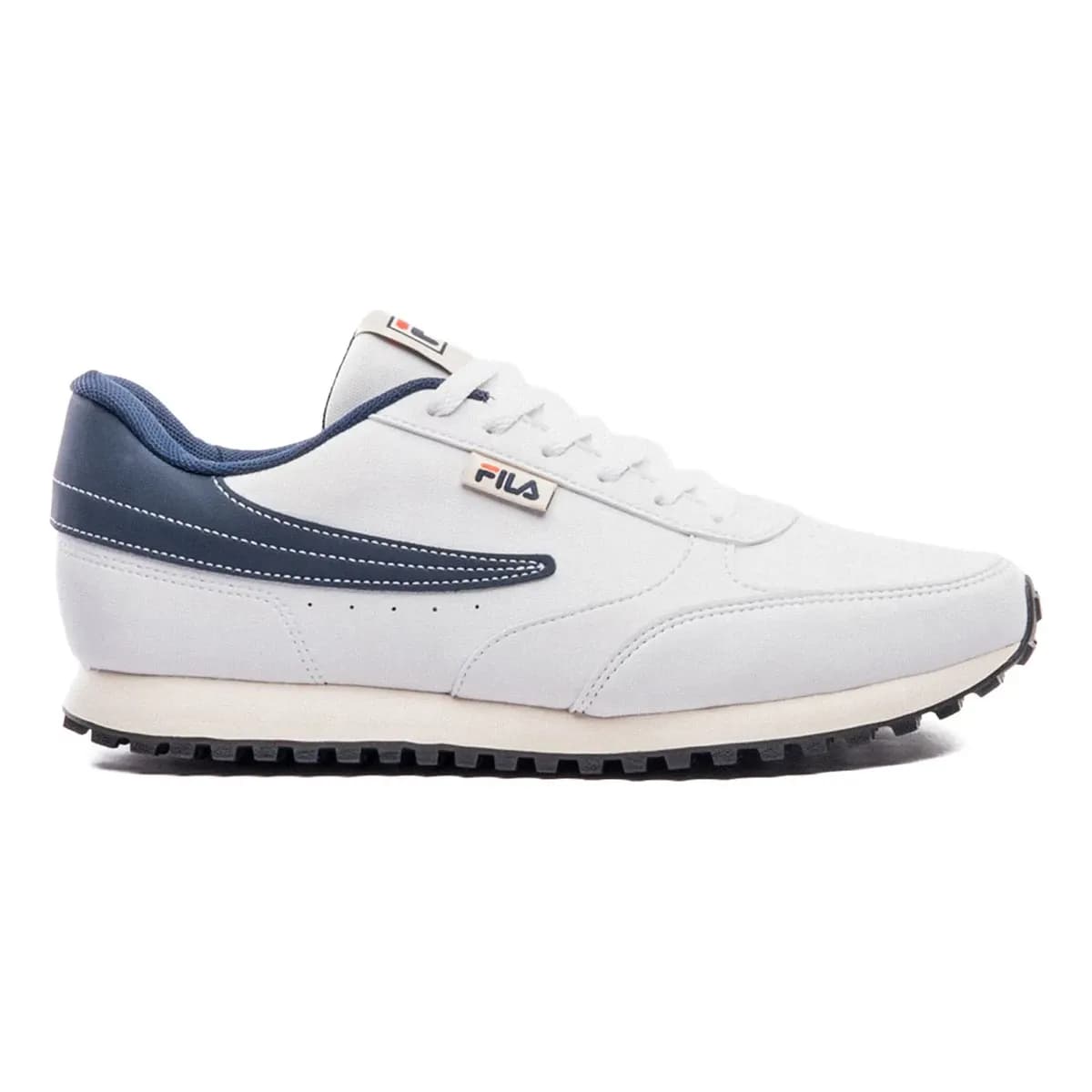 Tênis Fila Renno Classic Sl Masculino Leve Confortável Branco/marinho/vermelho Liso 40 Br