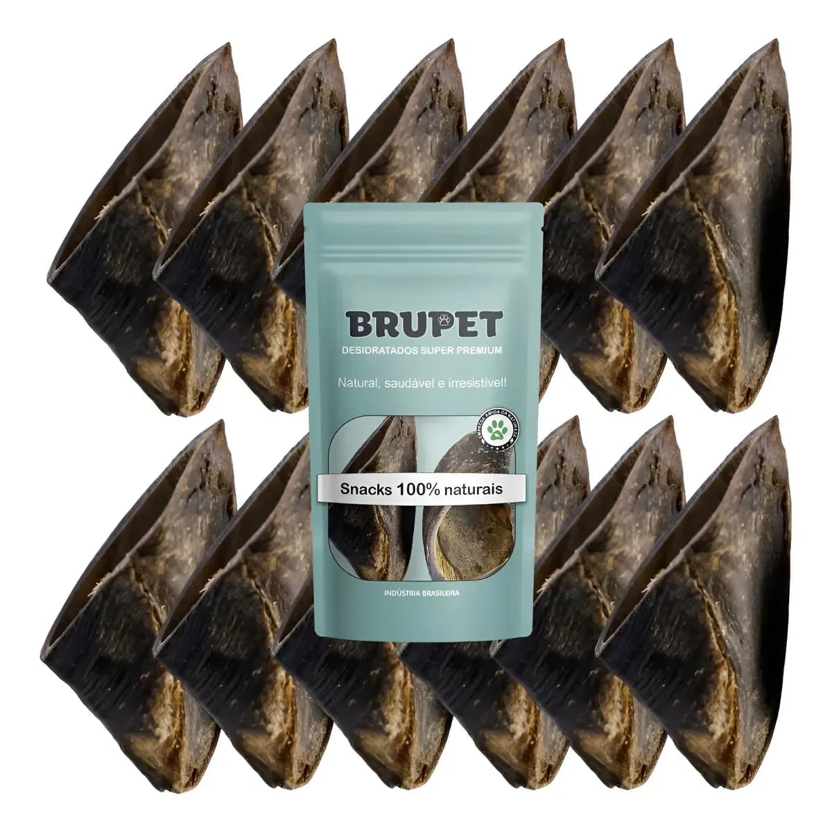 Brupet Mordedor Natural Casco Bovino 12 Unidades Para Cães