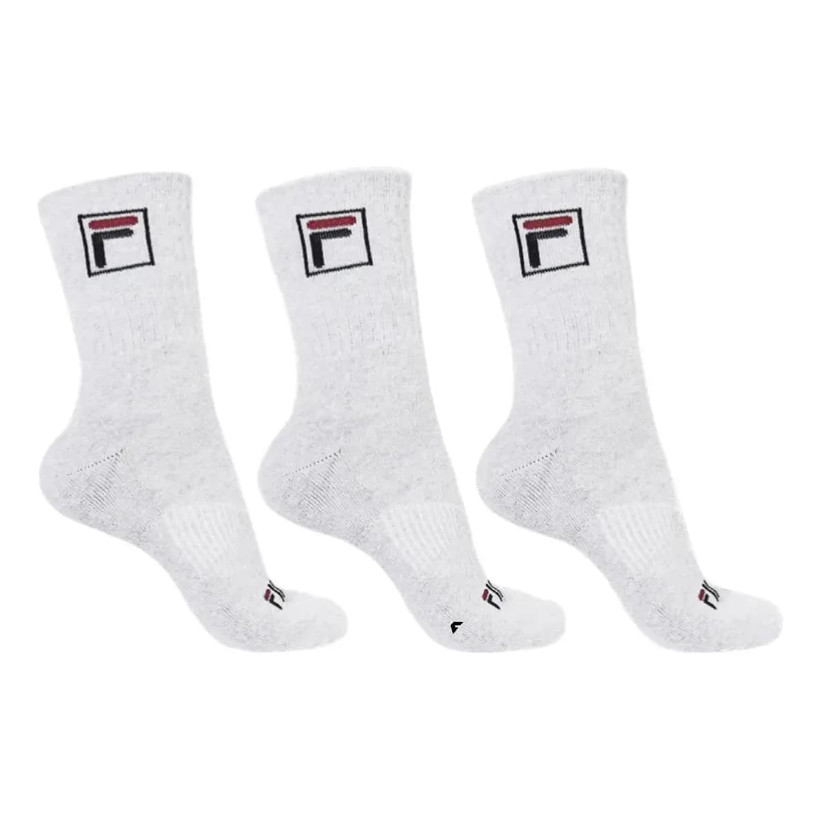 Kit Tripack Meia Fila Cano Alto Fbox Masculina Branca Meias Brancas Logo 39-43
