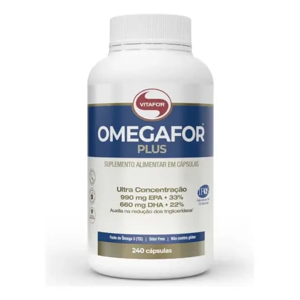 Ômega 3 Vitafor Omegafor Plus em cápsula Sem sabor x 240g de 240 un