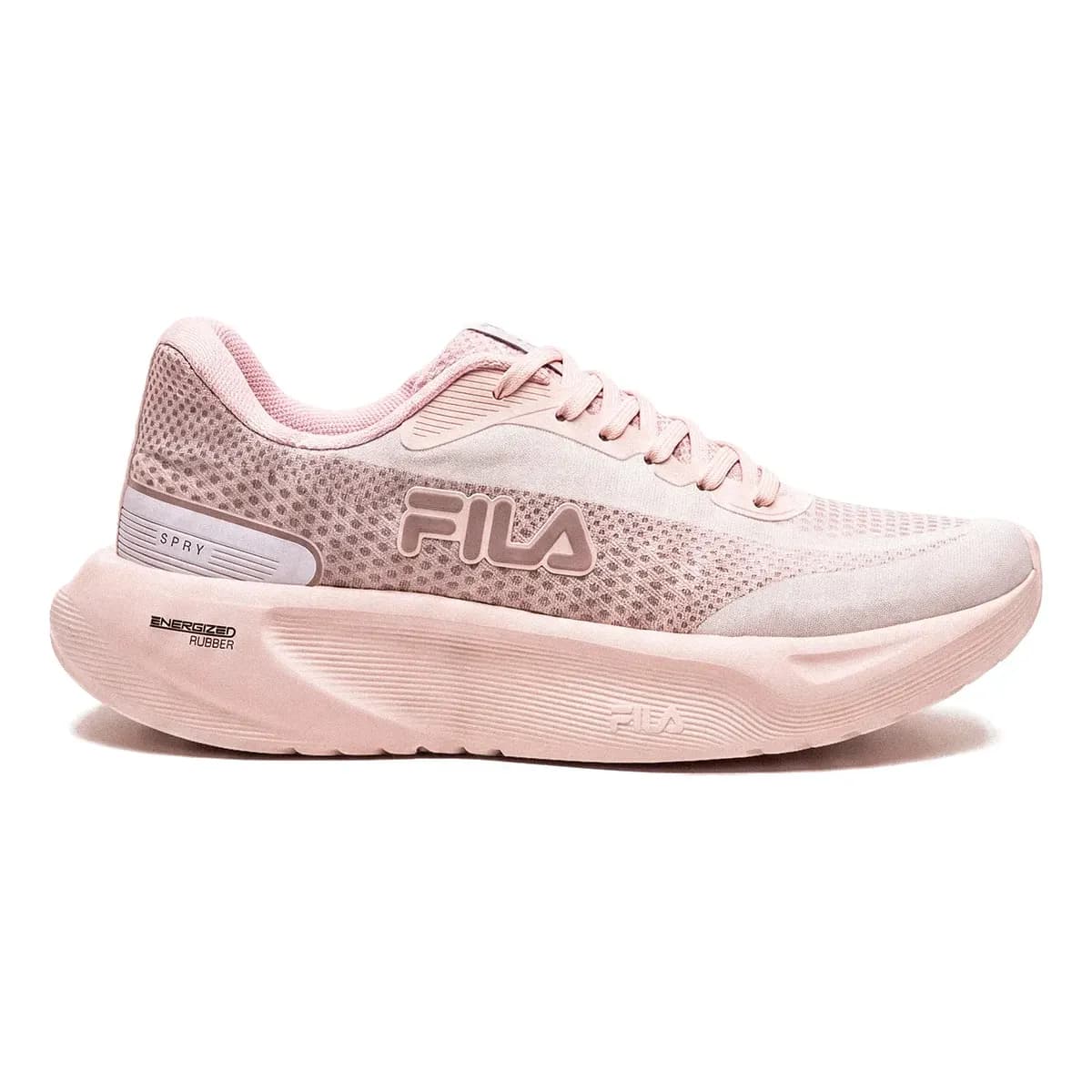 Tênis Fila Spry Feminino Original Academia Confortável Rosa Claro/castanho/rosa Branco 38 Br