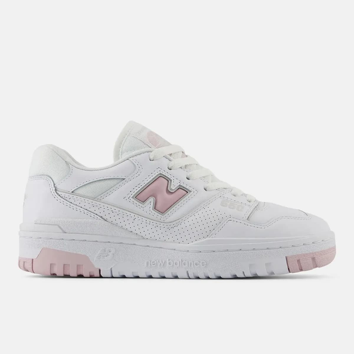 Tênis New Balance 550 Feminino Casual Original Retro Branco/rosa Claro Liso 39,0 Br