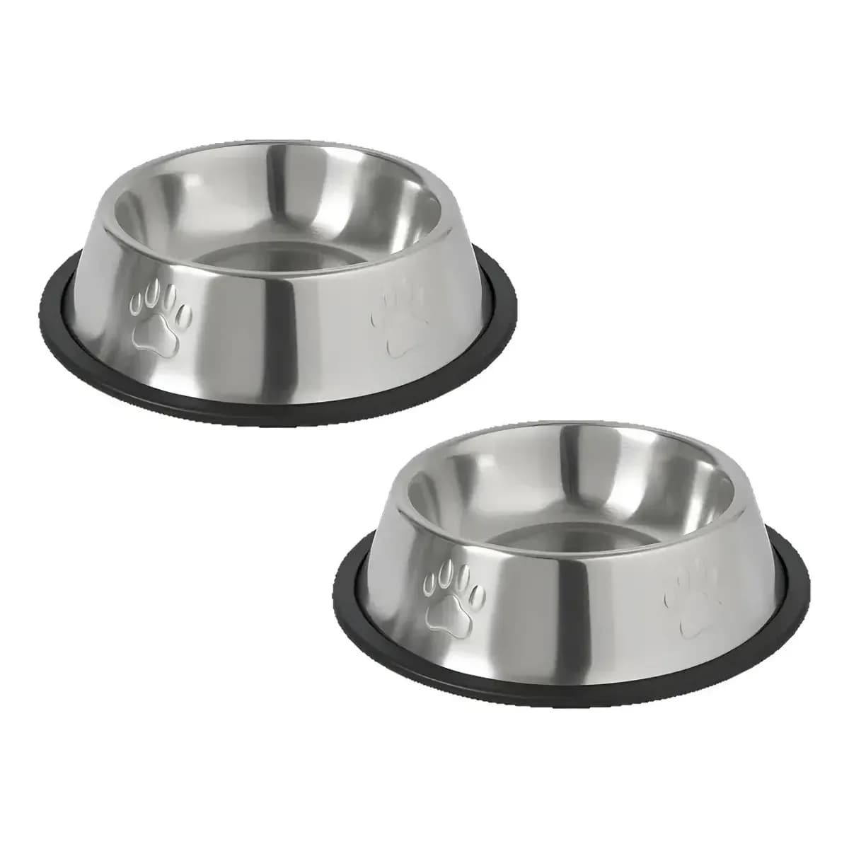 Kit 2 Tigelas Inox M Bebeouro Comedouro cachorro Potinho 500ml