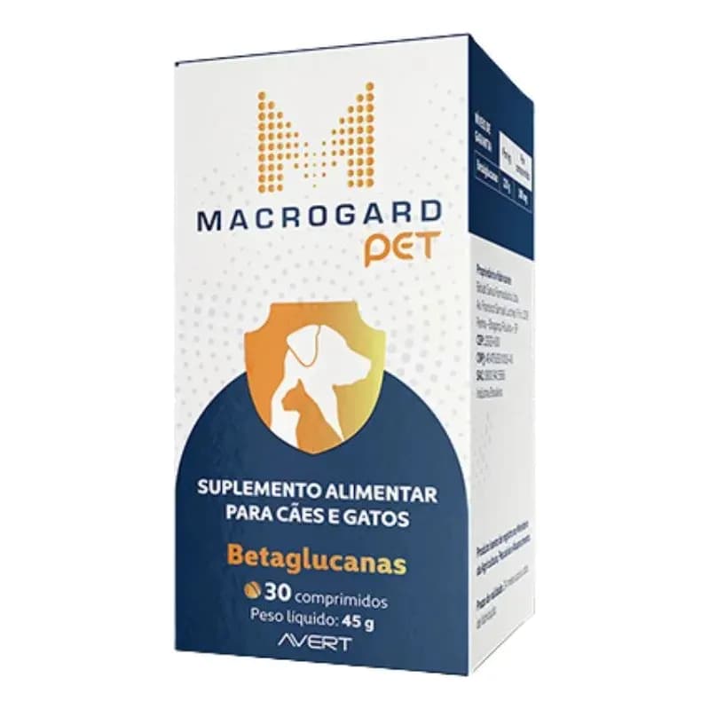 Macrogard Pet 30 Comprimidos Suplemento Betaglucanas