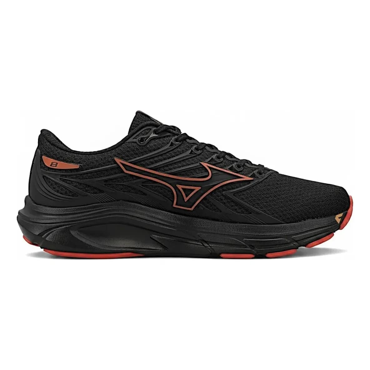 Tenis Mizuno Jet 8 Masculino Preto E Vermelho Preto Preto E Vermelho Liso 41 Br