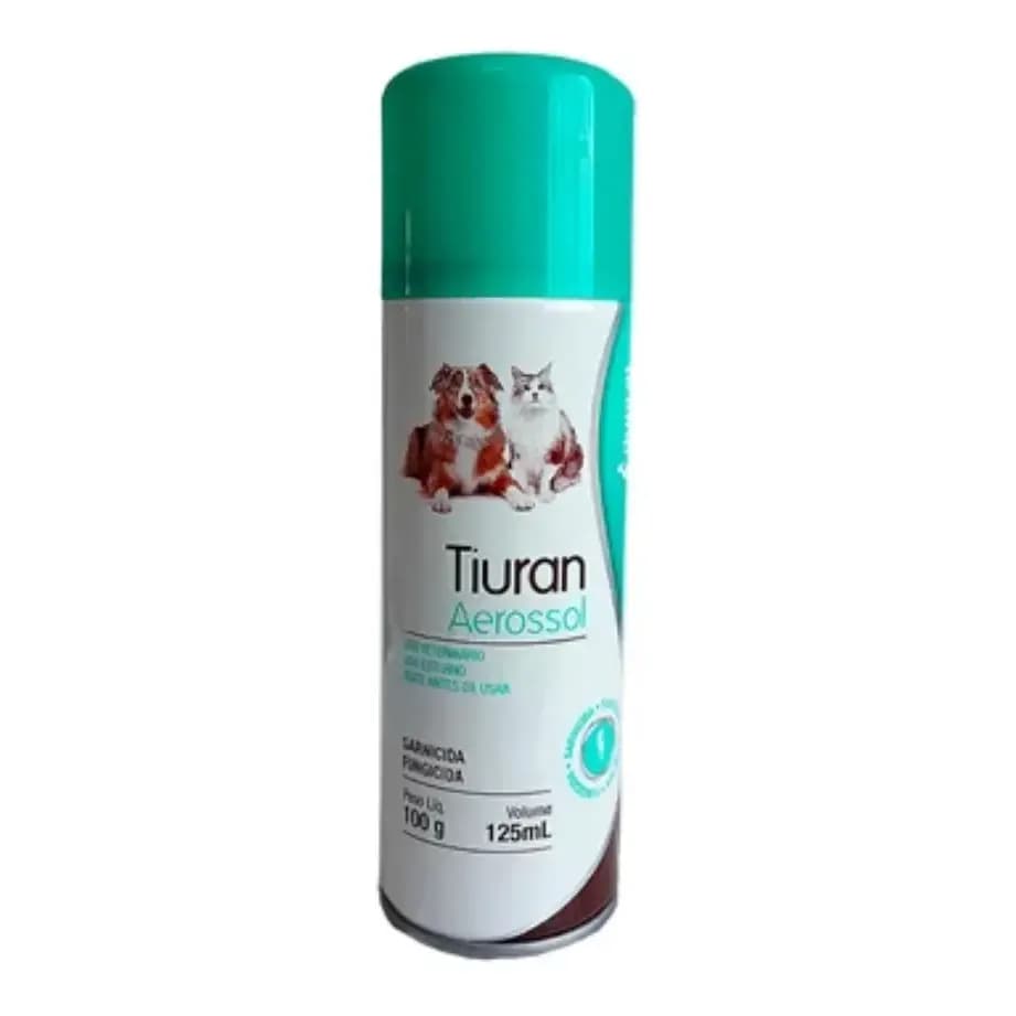 Tiuran Aerosol 125ml Contra Sarna Fungo Cães E Gatos Duprat Neutra
