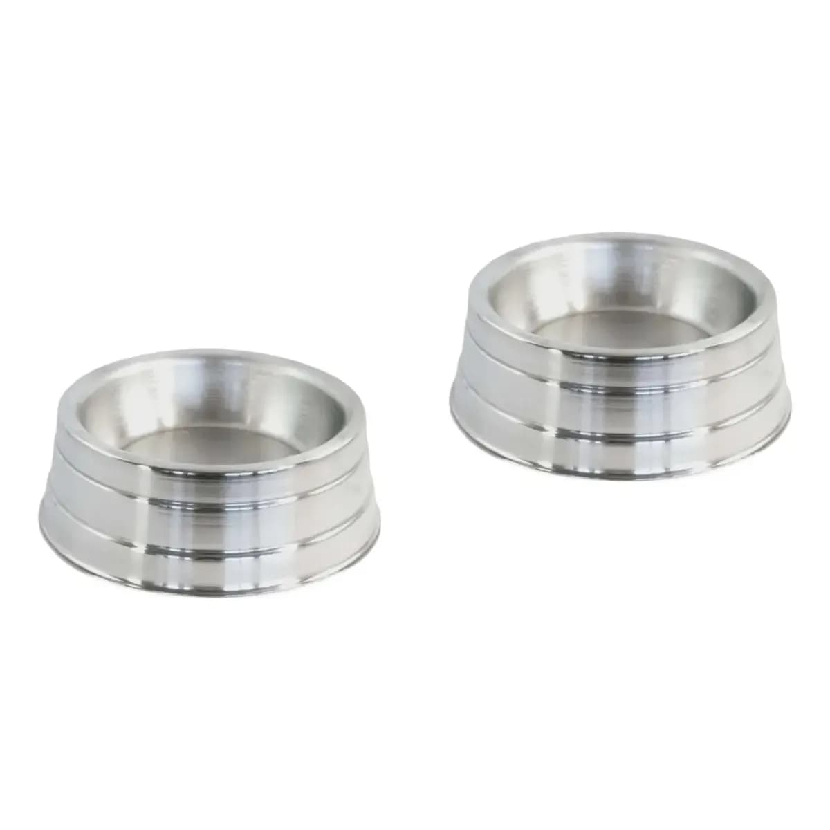 2 Potes Pesados Ração Água Ração Pequeno 750ml Cachorro Gato Cor Prateado