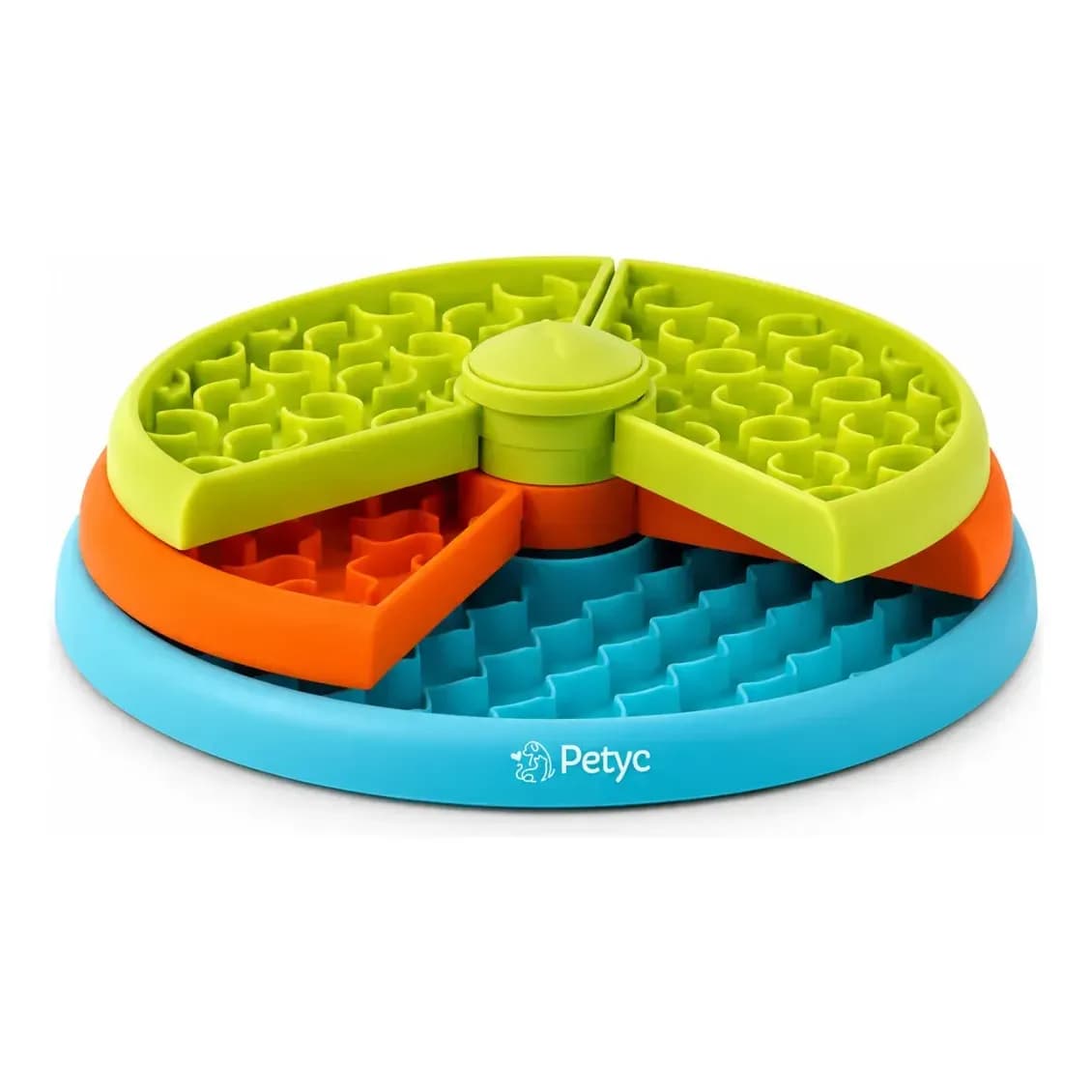 Comedouro Lento Labirinto 3 Níveis PETYC Antigula Alimentador Interativo Food Timer Tigela Ração Cães Gatos Texturas Giratórias Ajustáveis Alimentação Gradual Saudável Controlada Base Antiderrapante