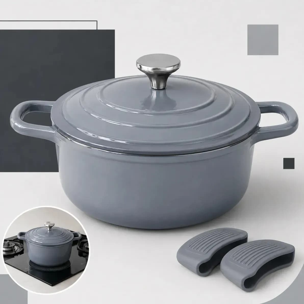 Caçarola Nhame Gourmet Redonda de Cerâmica com 20 cm e Antiaderente