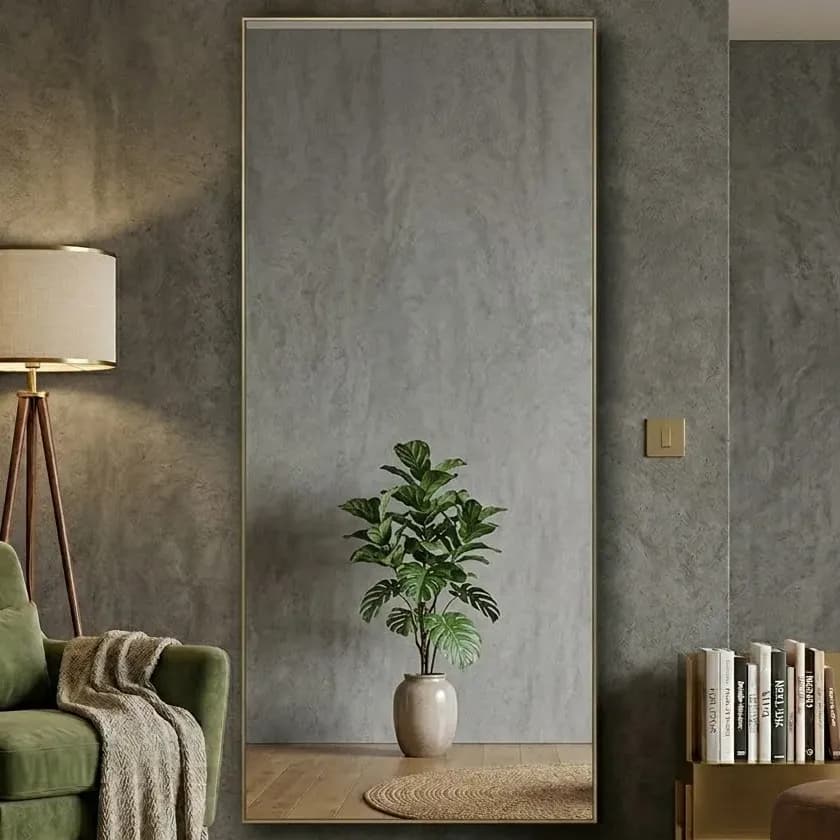 Espelho Lopazzi Corpo Inteiro Organico 90x40 Moderno Luxo Retangular - Dupla Face