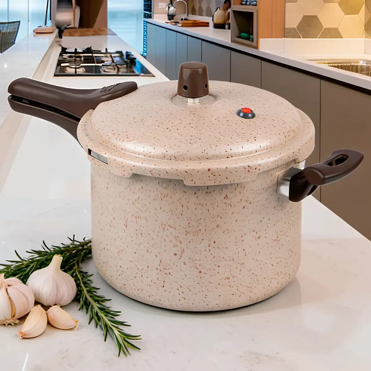 Panela De Pressão Fast Antiaderente 4,5l Baunilha Nacional