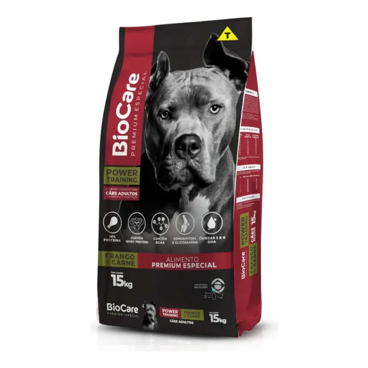 Ração Cachorro Adulto Premium 15kg Power Training 26% Proteína Frango e Carne