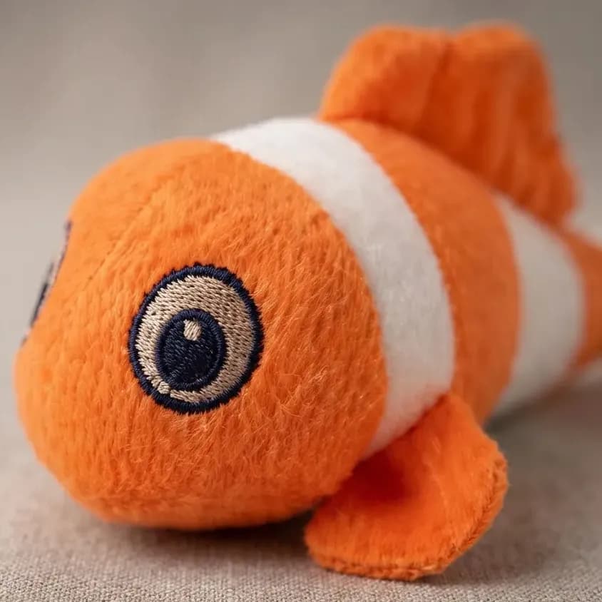 Brinquedo Nemo Pet Peixe Palhaço Com Apito 28cm Pelúcia Laranja Brinquedo Pet De Pelúcia