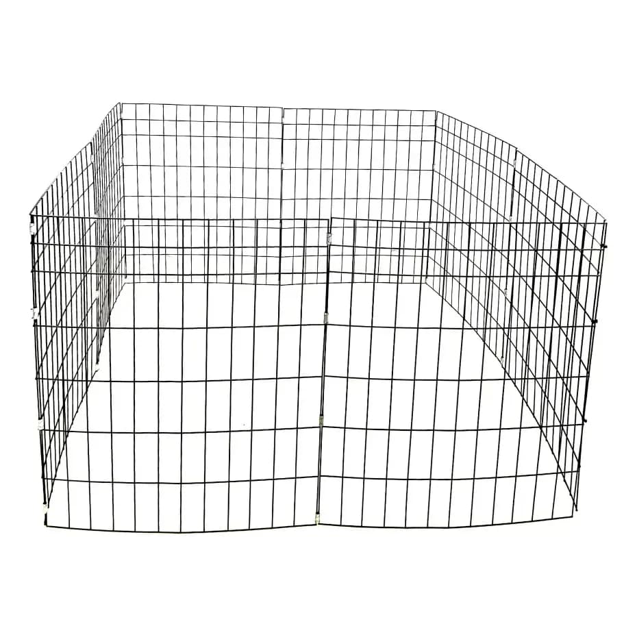 Cercadinho Móvel Pet Cachorro Gato 8 Telas Área 100x100cm Preto