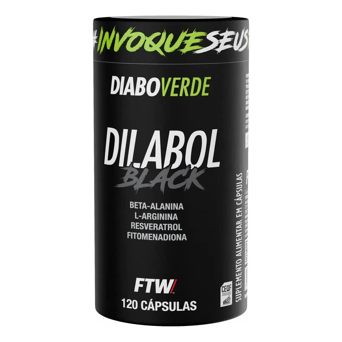 Dilabol Black Vasodilatador Pote 120 Cáps FTW - DIABO VERDE