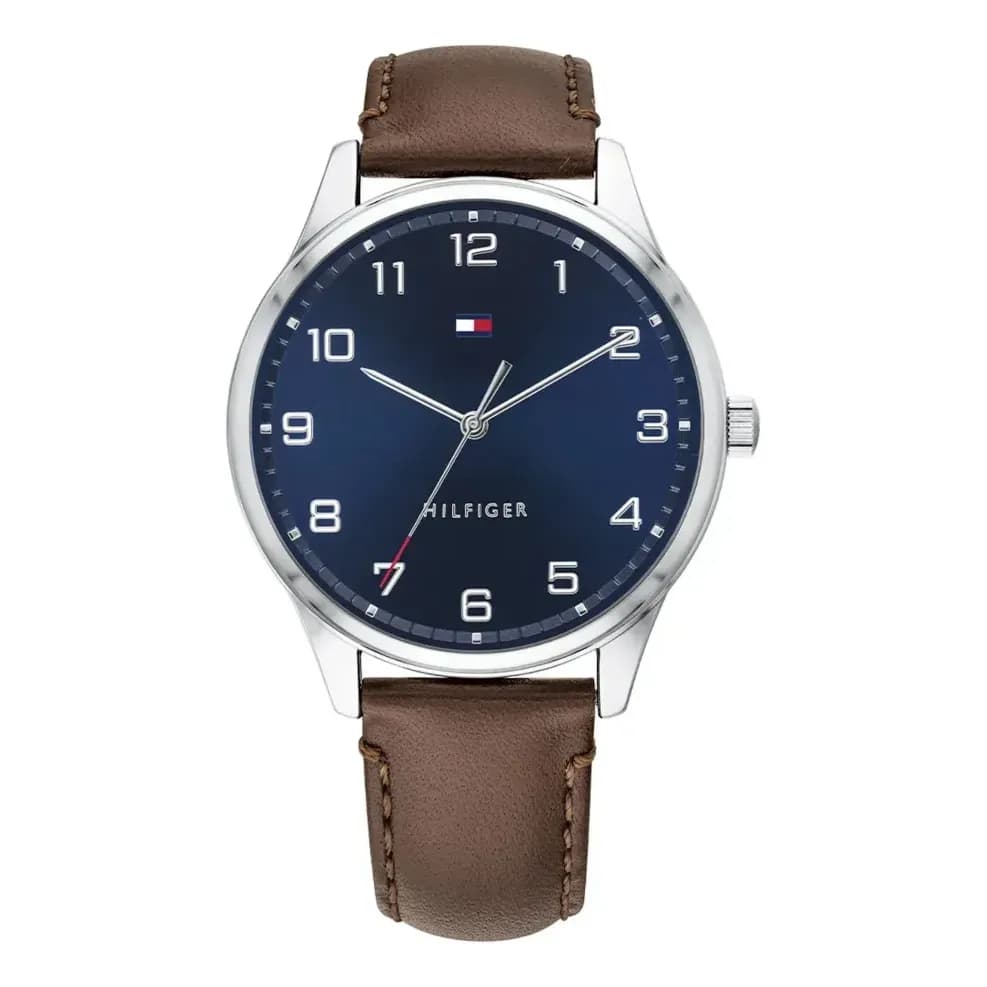 Relógio masculino Tommy Hilfiger Essentials 1791659 de couro marrom